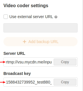 OK broadcast settings